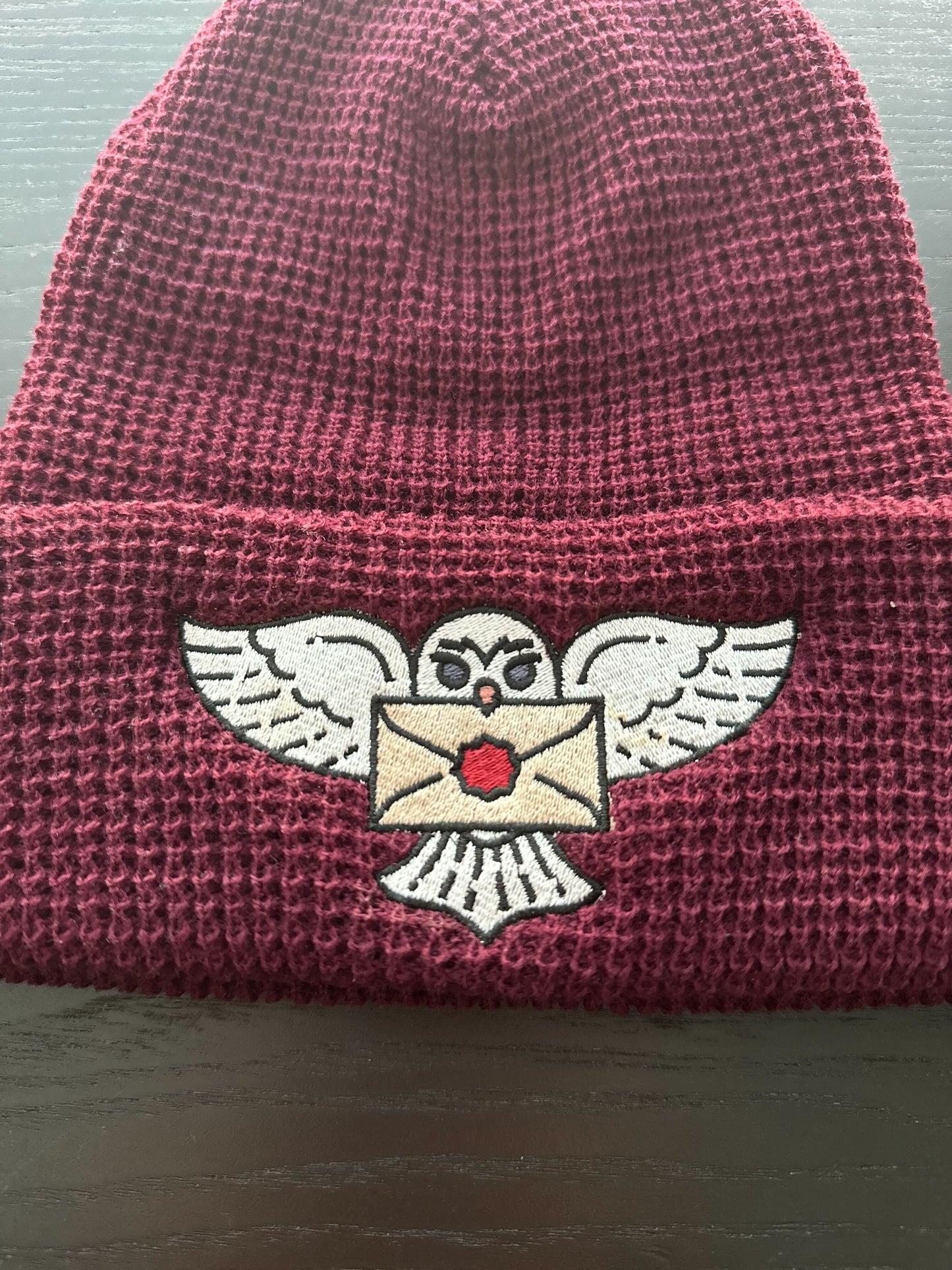 Magical Owl Mail - Waffle Knit Beanie