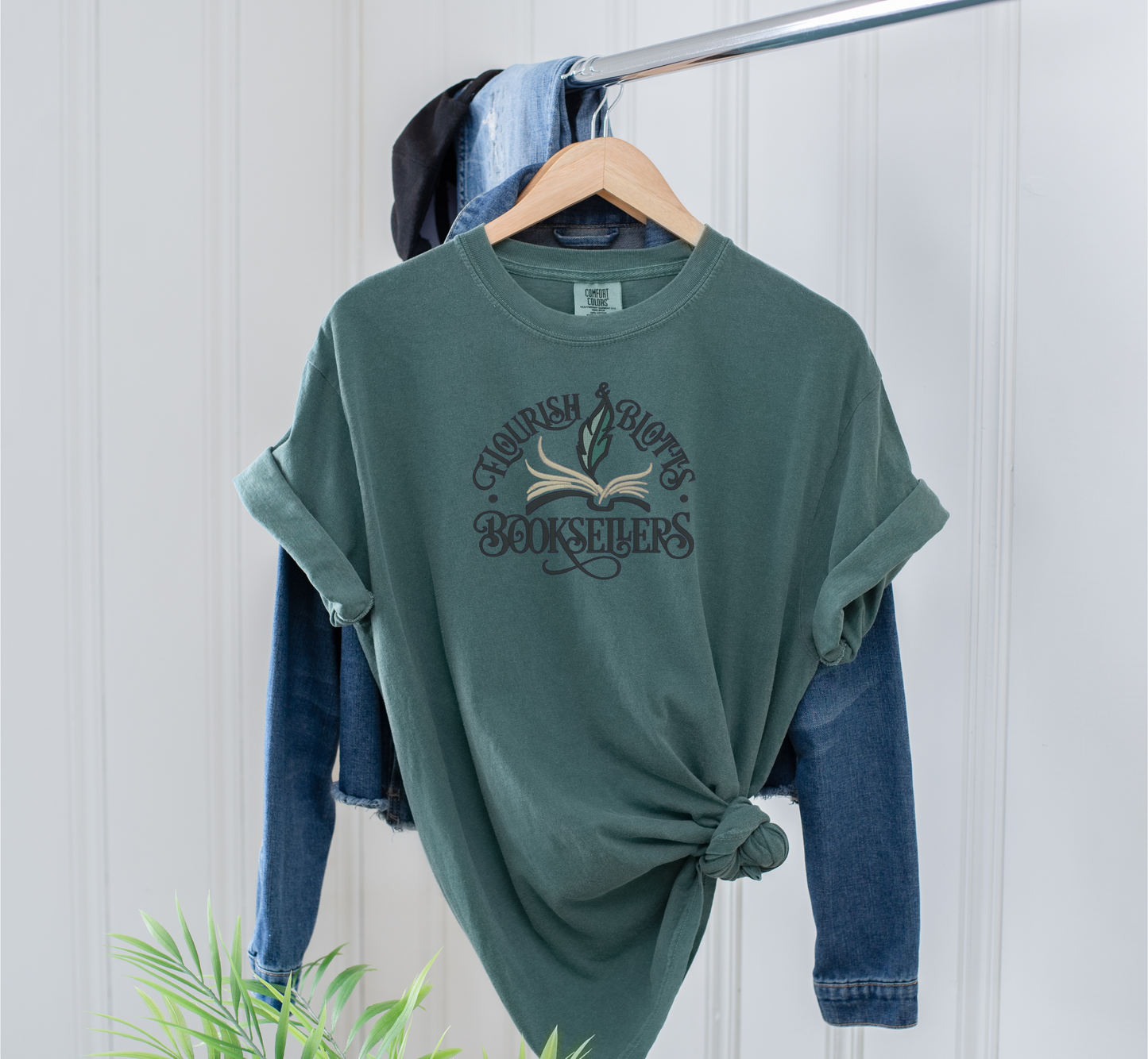 PRE-ORDER Flourish & Blotts Tee - Blue Spruce