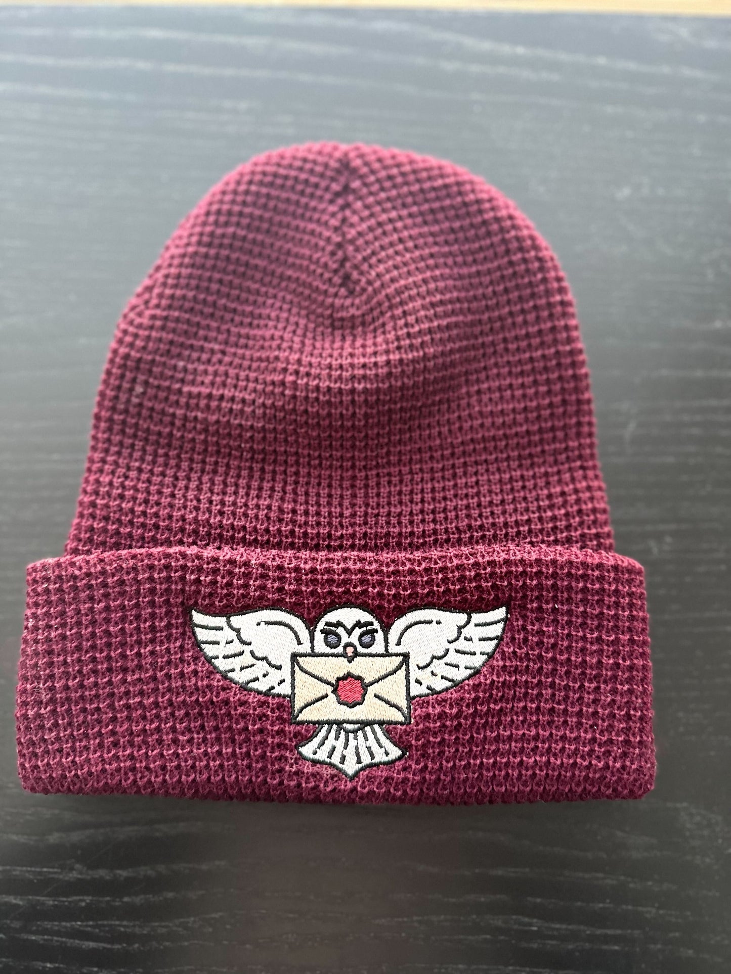 Magical Owl Mail - Waffle Knit Beanie