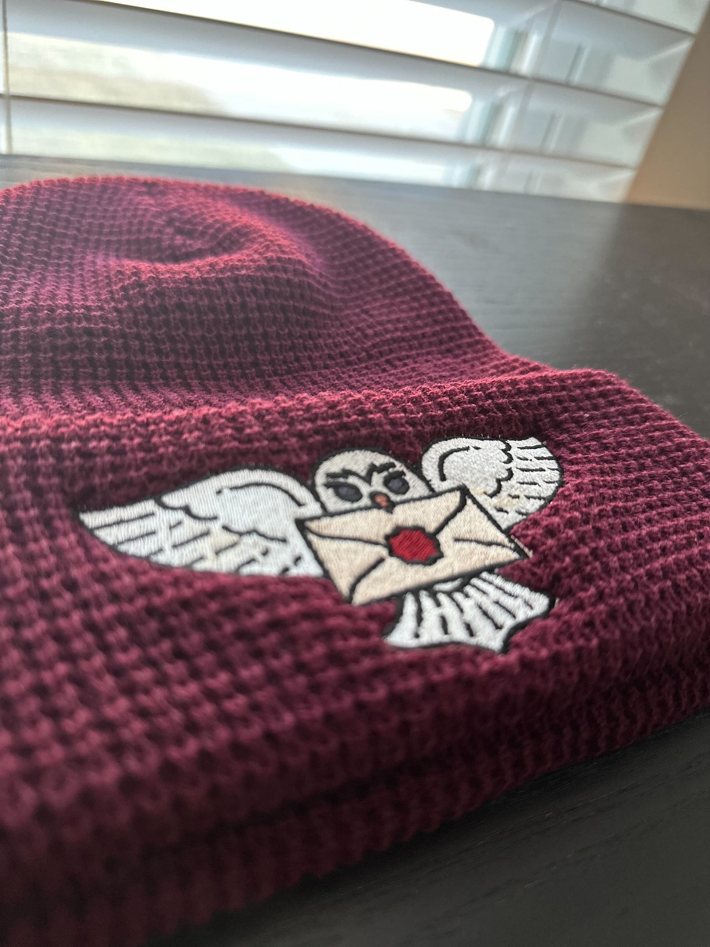 Magical Owl Mail - Waffle Knit Beanie